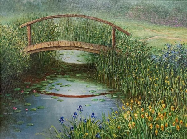 Eleonore Gagel - Brücke im Garten