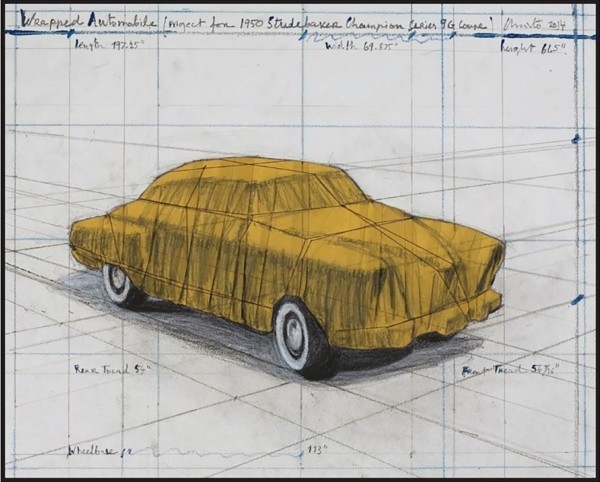 Christo - Wrapped Automobile (Project for 1950 Studebaker Champion, Series 9 G Coupe)